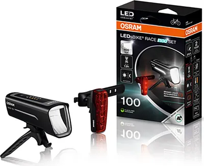 Obrázek produktu pro Sada osvětlení Osram LEDs Bike Race s funkcí brzdového světla, 100 LUX, dobíjecí