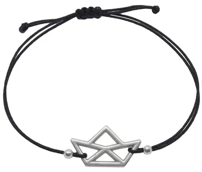 Produktbild von Selfmade Jewelry Armband Damen Boot Silber Größenverstellbares Makramee Armkettc