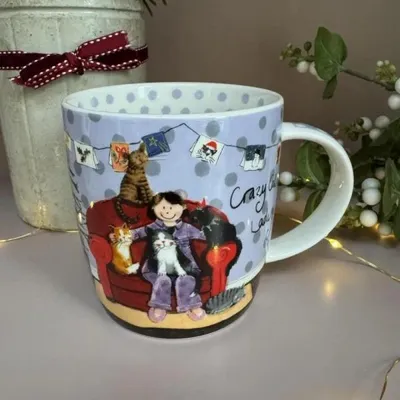 Produktbild von Kubek XM18 "Verrückte Katzenlady" Kociara, Weihnachtsdesign - Alex Clark