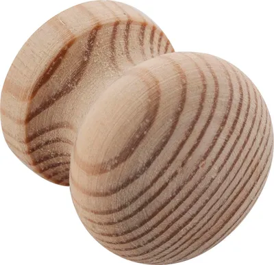 Image de Tout en main Bouton de meuble Hemera ø 25mm - Bouton de meuble en bois profondeur 26mm - Bouton pour armoire, pin brut