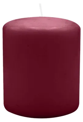 Produktbild von Flachkopf-Stumpenkerzen Bordeaux 120 x Ø 100 mm, 4 Stück