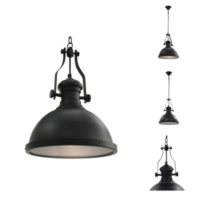 Zdjęcie produktu dla vidaXL Lampa sufitowa czarna okrągła E27 - Lampy