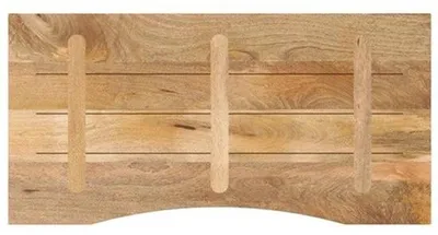Produktbild von Massivholz-Arbeitsplatte – Bürotisch – Tischplatte – Arbeitsfläche – Tischplatte – Eichenholz – Mit Rillen – 119 x 51 x 2,5 cm – Ideal für Badzimmerorganisation