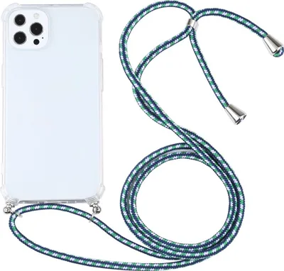 Produktbild von König Design Hülle kompatibel mit Apple iPhone 13 Pro Max Kunststoff Handykette Cover - Case Handyhülle Grün