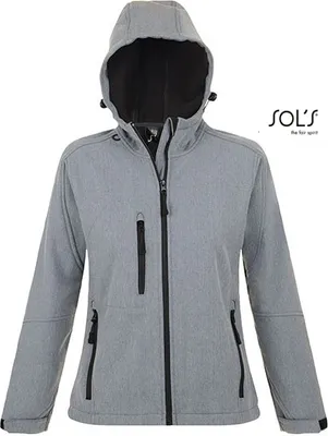 Immagine prodotto di SOLs 46802 | Donna Giacca Softshell con cappuccio Replay - Colore: Grigio Melange - Taglia: XXL