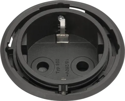 Produktbild von Evoline One Steckdose ohne Abdeckring ø 59mm mit Winkelstecker Kunsttoff schwarz