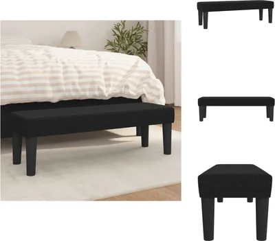 Produktbild von vidaXL Sitzbank Schwarz 100x30x30 cm Stoff -  Sitzbänke