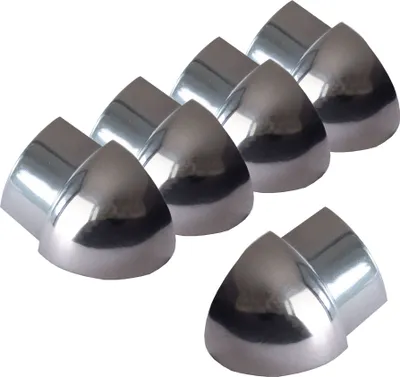 Produktbild von Dalsys 5x Außeneck für Fliesenschiene 12,5mm Viertelkreisprofil Edelstahl Poliert, Fliesenprofil