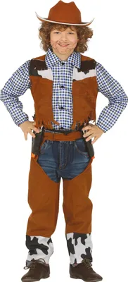 A child wearing a cowboy costume.