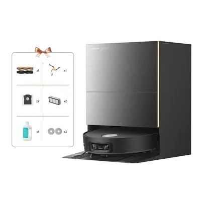 Produktbild von Dreame X60 Pro Ultra Complete Staubsauger Roboter mit Wischfunktion,42kPa Saugkraft,Doppelter UltraExtend-Arm,Zwei KI-Kameras,Selbstreinigung,Grau