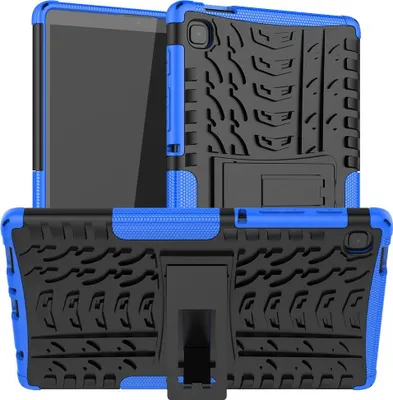 Produktbild von Samsung Galaxy Tab A7 Lite Hülle - Panzer Back Cover mit Ständer - Blau
