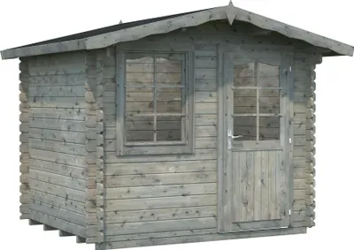Produktbild von Palmako Gartenhaus Emma 4,6 m² - 28 mm Grau tauchimprägniert
