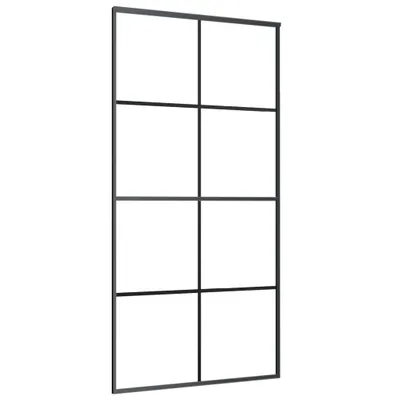 Produktbild von vidaXL Schiebetür Aluminium und ESG Glas 102,5x205 cm Schwarz