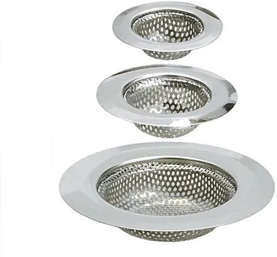 Obrázek produktu pro Sada tří kusů vlasových lapačů RVS, nerezový lapač vlasů pro sprchový odtok, lapač vlasů pro vanu a umyvadlo, lapač vlasů pro sprchový odtok, lapač vlasů pro umyvadlo