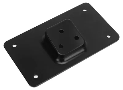 Image de Supports de plaques d'immatriculation en acier noir pour motos