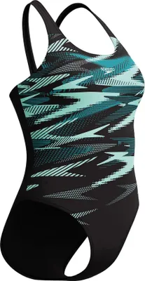 Produktbild von Speedo Hyperboom Placement Muscleback Badeanzug Damen, Farbe:Schwarz-Grün, Größe:40