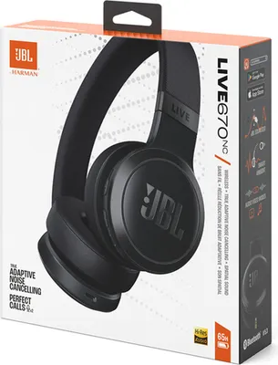 Zdjęcie produktu dla JBL Live 670NC, Bezprzewodowy, Połączenia/muzyka, 20 - 20000 Hz, 453 g, Zestaw słuchawkowy, Czarny