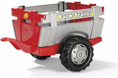 Produktbild von rolly toys Farm Trailer einachsiger Anhänger, rot/silber , Maße: 62x46x37 cm; 12 209 7