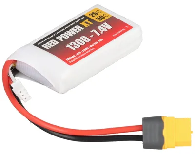 Productafbeelding van Pichler RED POWER LiPo-accu, 1300 mAh – 7,4 V, 2S, met XT60-connector