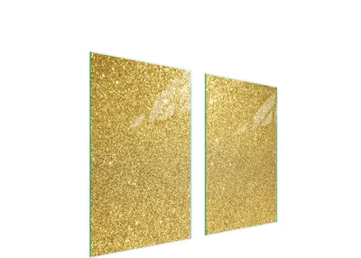 Immagine prodotto di Piastre copri fornelli 2 pezzi 75x52 Copri piano cottura in Vetroceramica tagliere in vetro Golden Sand