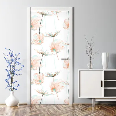 Produktbild von Dekorative Abnehmbarer Wandsticker Türtapete selbstklebend Klebefolie Löwenzahnsamen 85 x 200 cm