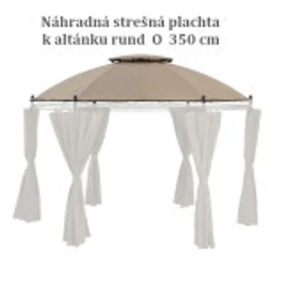 Produktbild von Wasserabweisendes Pavillon-Ersatzdach Ø 3,5m beige, rot, taupe, grau