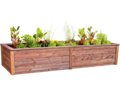 Obrázek produktu pro Vyvýšený záhon 195 x 80 x 40 cm dřevěný kaštan