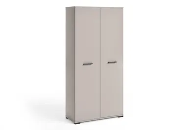 Produktbild von Kleiderschrank FINO mit 2 Türen, Kleiderschrank mit Kleiderstange und Einlegeböden, Schlafzimmerschrank mit Stauraum, Garderobenschrank, Kaschmir