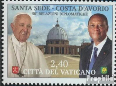 Produktbild von Briefmarken Vatikanstadt 2020 Mi 2003 (kompl.Ausg.) postfrisch Dipl. Beziehung mit der Elfenbeinküste