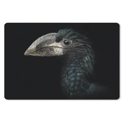 Produktbild von MuchoWow® Mauspad Mousepad Vogel - Porträt - Hornvogel - Schwarz - Tiere 27x18 cm - Mousepads - Maus Mat - Pad - Mausunterlage - Büroartikel - Desk Matten
