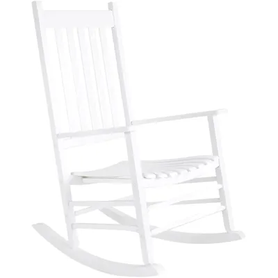 Obrázek produktu pro Houpací křeslo - Houpací křeslo - Do ložnice, obývacího pokoje, na zahradu a balkon - Velké křeslo pro dospělé - Bílá barva