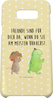 Produktbild von Mr. & Mrs. Panda Samsung Galaxy S8 plus Handyhülle  Schildkröte Maus - Gelb Pastell - Geschenk, Hülle, Handy Case, Fröhlich, Handycover, Beste Freunde, Cover