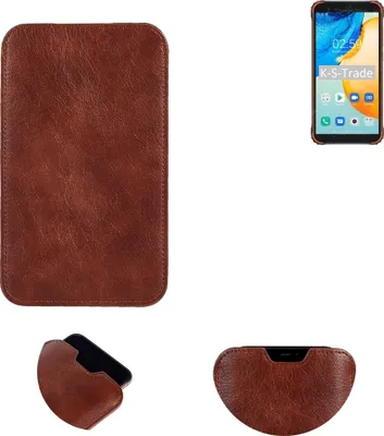 Produktbild von K-S-Trade Schutzhülle Handyhülle kompatibel mit Blackview BV4900 Pro Handytasche Kunstleder Sleeve in braun