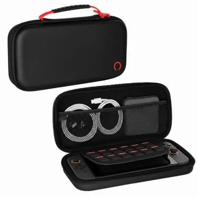Obrázek produktu pro Konix 61889000085, Tvrdé pouzdro, Nintendo, Černá, Červená, Nintendo Switch, Nintendo Switch OLED, Nintendo Switch 2, Odolnost proti nárazu, Odolné proti poškrábání, Zip