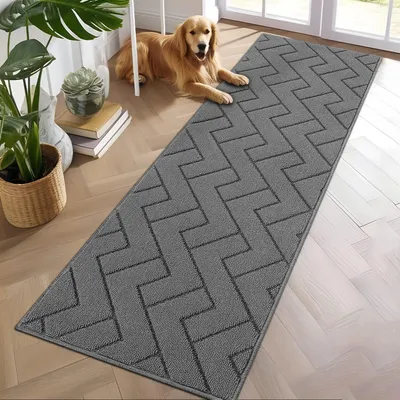 Immagine prodotto di Tappetino per interni ed esterni, 60x180 cm, lavabile, impermeabile, antiscivolo, grigio