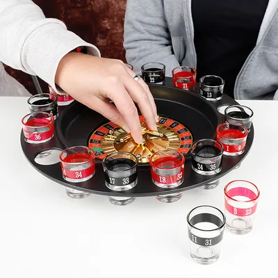 Produktbild von HI Roulette-Trinkspiel Roulette Schwarz