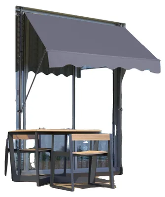 Productafbeelding van Armleuning, 200x120 cm, in hoogte verstelbaar, installatie zonder boren, UV-bescherming, grijs
