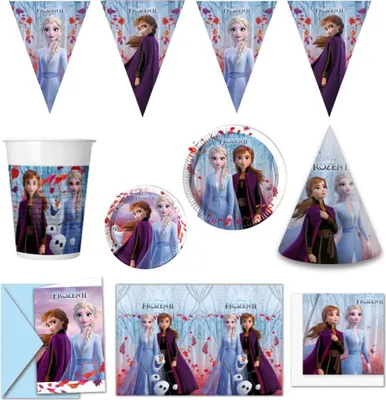 Image de Set d'anniversaire pour enfants Ice Kingdom - Frozen - 10 personnes