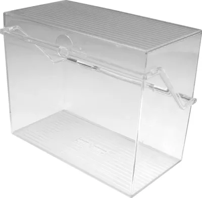 Immagine prodotto di helit H6214602 Klein-Karteikasten A6 quer glasklar unbestückt