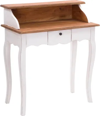 Produktbild von MASSIVHOLZ SEKRETÄR NAPOLEON 92x80cm(HxB) | Massivholz Schreibtisch | Farbe: 06 weiß-landhaus