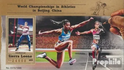 Produktbild von Briefmarken Sierra Leone 2015 Mi Block 868 (kompl. Ausg.) postfrisch Leichtathletik in Peking