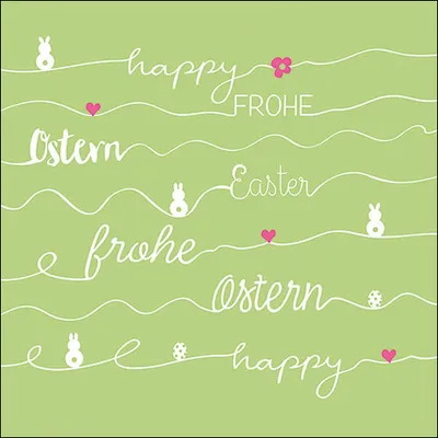 Produktbild von A - Ostern - Servietten Lunch – Napkin Lunch – Format: 33 x 33 cm –