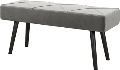 Produktbild von Sitzbank Polsterbank Bettbank, Samtoptik, 100 x 36 x 45 cm, Grau