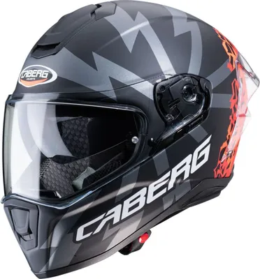Produktbild von Caberg Drift Evo Storm Helm, schwarz matt/rot, 2XL (63/64)