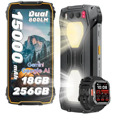 Produktbild von Blackview BV7300 Outdoor Handy,15000mAh/45W/7W Reverse Charging, 18GB+256GB, 6.67",50MP+32MP, Ohne Vertrag, 800LM Camping lampe, Gemini, NFC