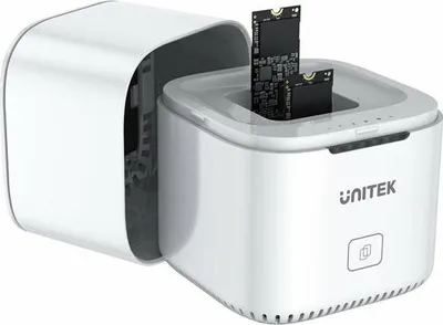 Produktbild von Unitek Klonstation für 2x M.2 PCIe, NVMe SSD Festplatten (S1207A)