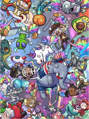 Zdjęcie produktu dla Puzzle 1000 elementów dla dorosłych Tęczowy wszechświat 50x60 cm