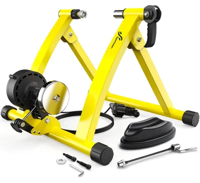 Image de Vélo d'intérieur avec résistance magnétique - Roue de 26 à 28 pouces - 6 niveaux de résistance
