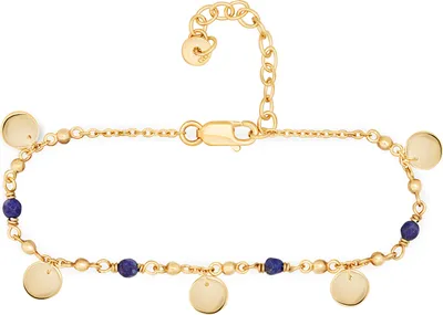 Produktbild von cai Armband 925 Silber vergoldet Lapislazuli Plättchen