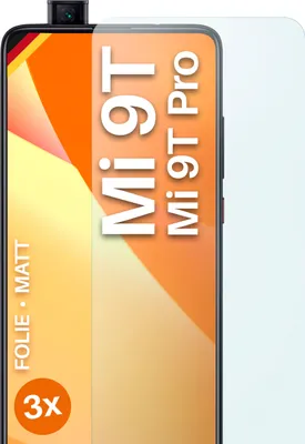 Produktbild von moex® 3x Schutzfolie kompatibel mit Xiaomi Mi 9T / Mi 9T Pro - Displayschutzfolie Anti Reflex Folie, Matt